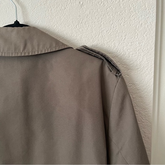 Vintage London Fog Double Breasted Trench Coat Size 36 S Tie Belt Unisex Tan - Picture 11 of 14